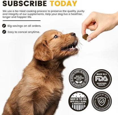 Allergy and Itch Skin Supplement | Immune Support Chews with Probiotics, Turmeric, Omega 3, Colostrum | Dog Chews for Gut & Digestive Health, Seasonal Allergies, Nose Congestion