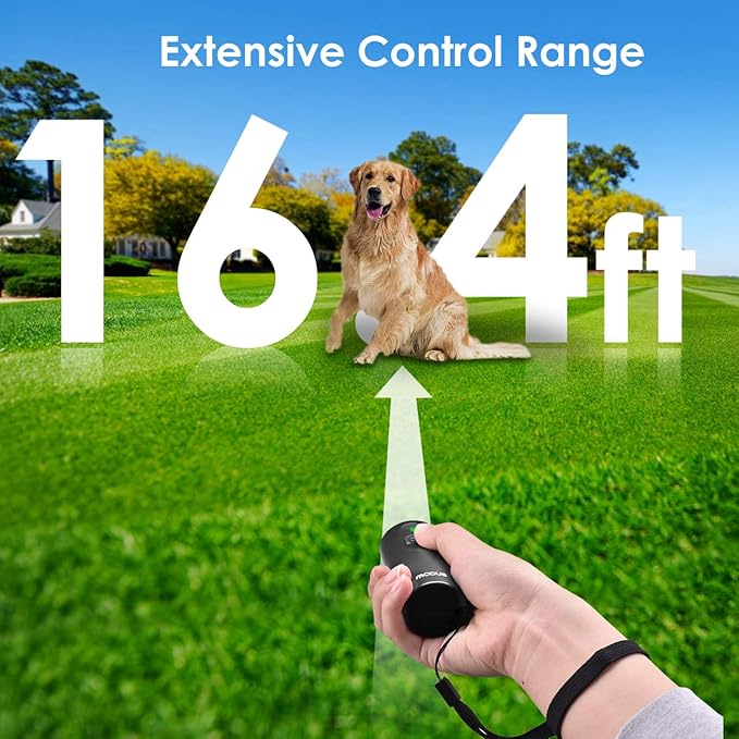 MODUS Anti Barking Device, Dog Barking Deterrent Devices,Dog Trainer,16.4 Ft Large Control Range,Safe to Use,Indoor & Outdoor,Battery Included