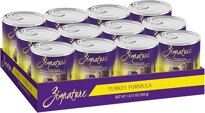 Zignature Turkey Formula Grain-Free Wet Dog Food 13oz, case of 12