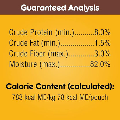 PEDIGREE CHOICE CUTS IN GRAVY Filet Mignon Flavor Adult Soft Wet Dog Food, 3.5 oz Pouches (Pack of 16)