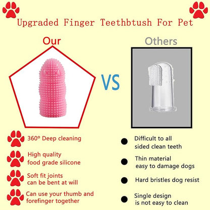 Dog Toothbrush Dog Tooth Brushing Kit ，12Pack Dog Finger Toothbrush for Dog Teeth Cleaning&Dog Dental Care, Dog Tooth Brush Pet Toothbrush
