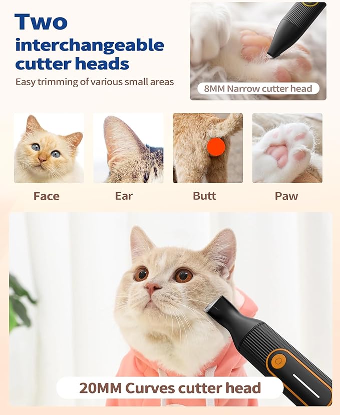 Dog Grooming Kit for Heavy Thick Hair&Coats, 3 in 1 Dog Clippers for Grooming, Rechargeable Cordless Pet Shaver with Storage Box, Quiet Dog Paw Trimmer for Small and Large Dogs Cats Animals