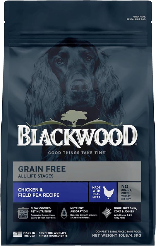 Blackwood Grain Free All Life Stages Chicken & Field Pea Recipe, 10 lb. bag