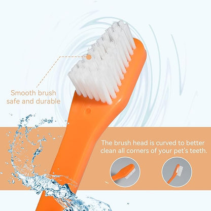 70 Pieces Dual End Dog Toothbrush Pet Toothbrush, Dual headed Pet Tooth Brush, Soft Grooming Dual Side Dog ToothBrush Multicolored for Pet Teeth Cleaning