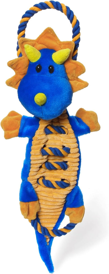 Outward Hound Ropes-A-Go-Go Dragon Interactive Plush Squeaky Dog Tug Toy