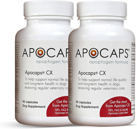 Apocaps CX Apoptogen for Dogs (Pack of 2 Boxes)- 90 Count Each