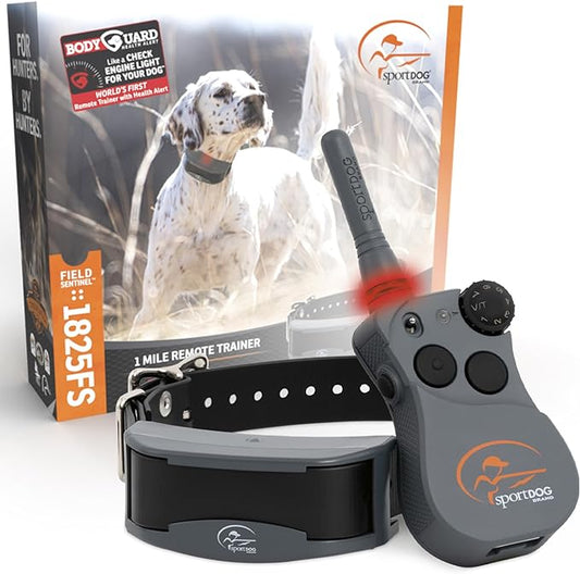 SportDOG Brand FieldSentinel 1825 Remote Trainer with BodyGuard Health Alerts – World’s First Dog E-Collar with Health Monitoring – Train with Shock, Vibrate, and Tone – 1 Mile Range