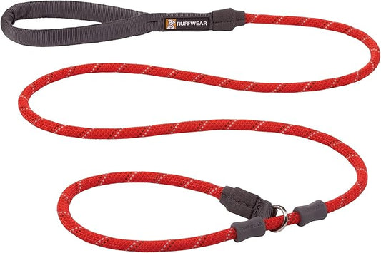 Ruffwear, Just-a-Cinch Dog Leash, 2-in-1 Lead Collar Combination, Red Sumac