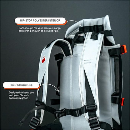 The Maxine One Dog Backpack Carrier Adjustable Front Facing Bag for Travel or Hiking | Made for Pets Up to 50 lbs | Medium, Bark After Dark Black