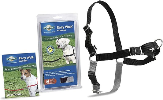 PetSafe Easy Walk No-Pull Dog Harness - The Ultimate Harness to Help Stop Pulling - Take Control & Teach Better Leash Manners - Helps Prevent Pets Pulling on Walks, Small/Medium, Black