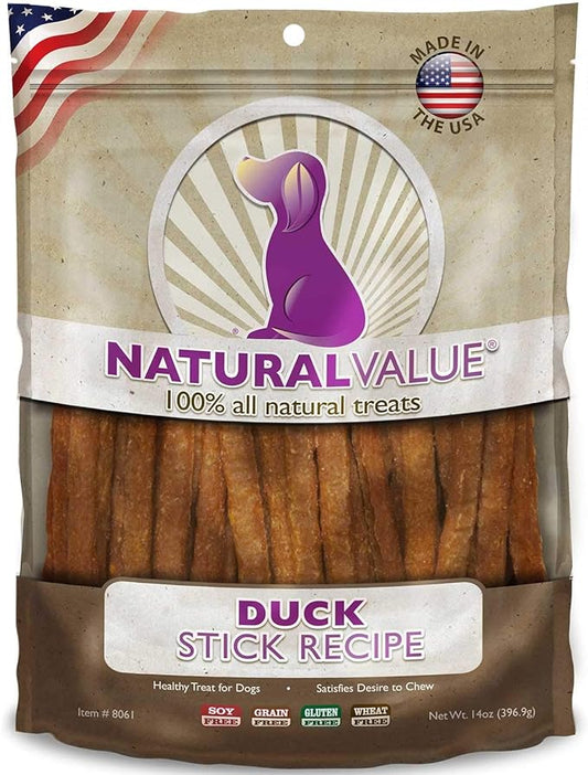 Loving Pets Natural Value All Natural Soft Chew Duck Sticks For Dogs, 14-Ounce