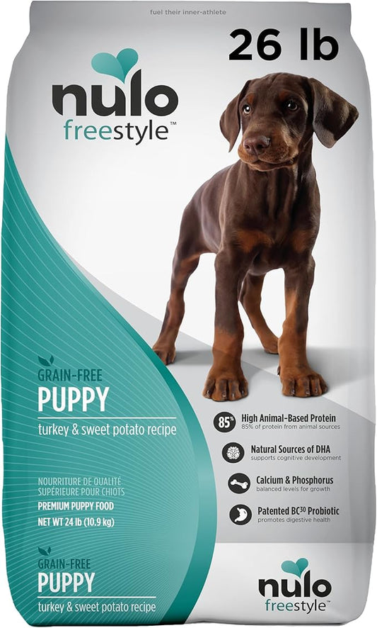 Nulo Freestyle Dry Puppy Food, Premium Grain-Free Larger Kibble to Support Proper Chewing, High Animal-Based Protein and Balanced Levels of Calcium & Phosphorus for Healthy Bone Development