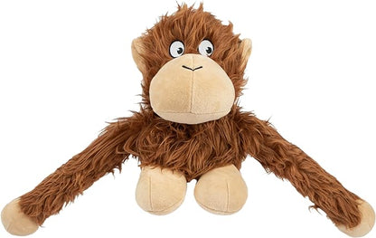 Best Pet Supplies O-Hug-Atan Interactive Squeaky Plush Toy for Small and Medium Breed Puppies or Dogs - O-Hug-Atan (Brown)