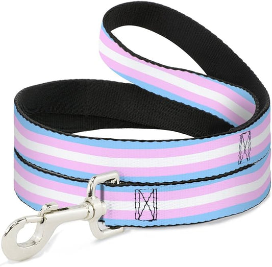 Dog Leash Flag Transgender Baby Blue Baby Pink White 4 Feet Long 0.5 Inch Wide