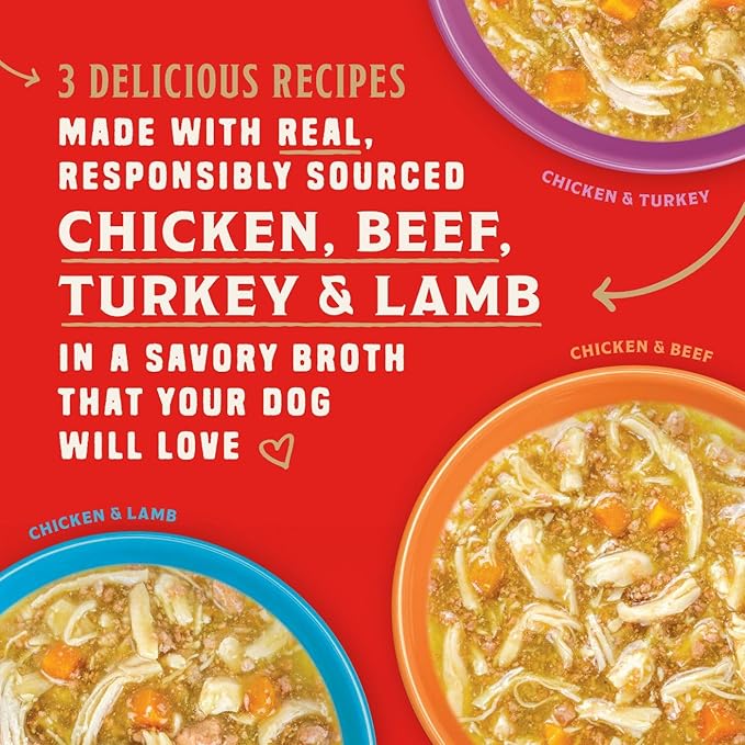 Stella & Chewy's Wild Red Stew High Protein Wet Dog Food Large Variety Pack Bundle, 10 Ounce Cans (Pack of 18)