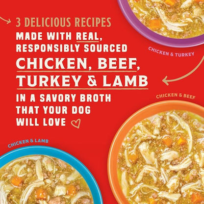 Stella & Chewy's Wild Red Stew High Protein Wet Dog Food Large Variety Pack Bundle, 10 Ounce Cans (Pack of 18)