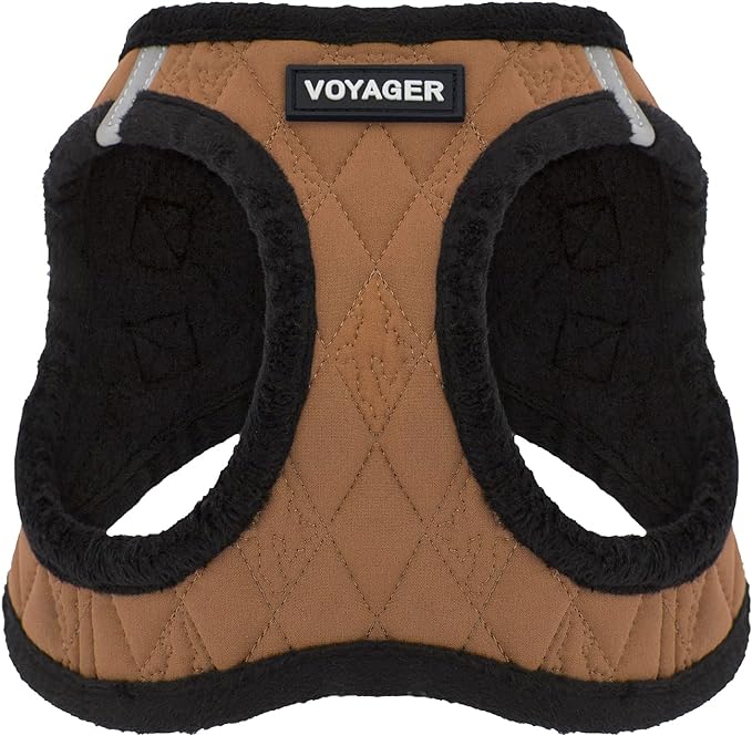 Voyager Step-In Plush Dog Harness – Soft Plush, Step In Vest Harness for Small and Medium Dogs by Best Pet Supplies - Harness (Beige Plush), L (Chest: 18 - 20.5")