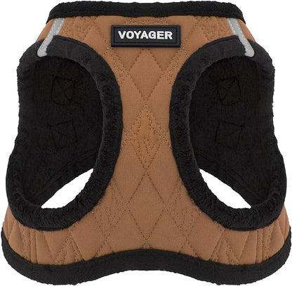 Voyager Step-In Plush Dog Harness – Soft Plush, Step In Vest Harness for Small and Medium Dogs by Best Pet Supplies - Harness (Beige Plush), L (Chest: 18 - 20.5")