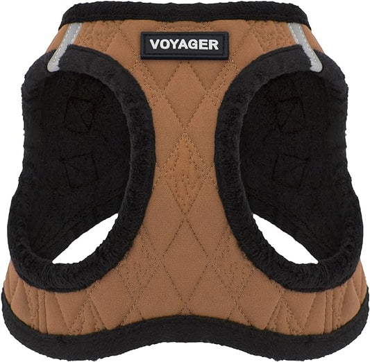 Voyager Step-In Plush Dog Harness – Soft Plush, Step In Vest Harness for Small and Medium Dogs by Best Pet Supplies - Harness (Beige Plush), L (Chest: 18 - 20.5")