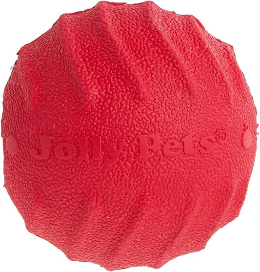 Jolly Pets Tuff Tosser Bouncing Ball Tog Toy/Treat Holder, 3 Inches, Red