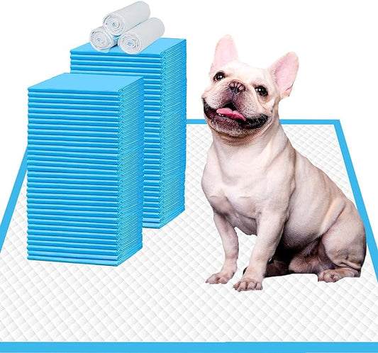 IMMCUTE Puppy Pee Pads 22"x23"-80Count | Dog Pee Training Pads Super Absorbent & Leak-Proof | Disposable Pet Piddle and Potty Pads for Puppies | Dogs | Doggie| Cats | Rabbits (22"*23"-80 Ct)