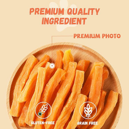 Sweet Potato Dog Treats, Healthy Low Fat Dog Chews Rawhide Free Grain Free Traning Treats for Small Medium Large Dogs 27-31Couts