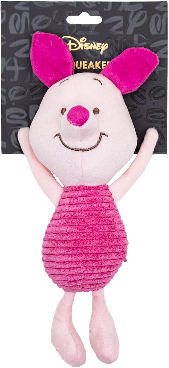 Buckle-Down Disney Dog Toy, Winnie The Pooh Piglet Arms Up Sitting Pose Pet Toy, Plush