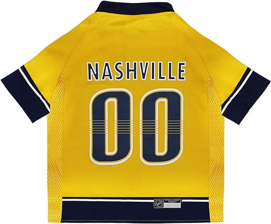 Pets First NHL Nashville Predators Jersey for Dogs & Cats, X-Small. - Let Your Pet Be A Real NHL Fan!
