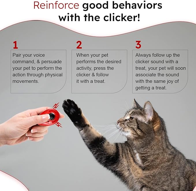Pet Training Clicker, Whistle -Training Behaviour Aids Accessories for Puppies with Lanyard - Barking Control Device - Long Range Adjustable Frequency - Pack of 3 - Pink