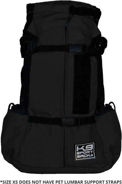K9 Sport Sack | Adjustable Dog Carrier Backpack (X-Small, Air 2 - Jet Black)