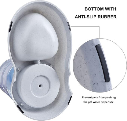 Pet Water Dispenser Station - 3 Gallon/11L Replenish Pet Waterer for Large Dog Cat Animal Automatic Gravity Water Drinking Fountain Bottle Bowl Dish Stand