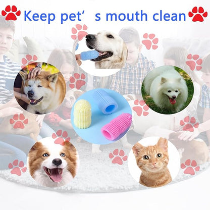 Dog Toothbrush Dog Tooth Brushing Kit ，12Pack Dog Finger Toothbrush for Dog Teeth Cleaning&Dog Dental Care, Dog Tooth Brush Pet Toothbrush
