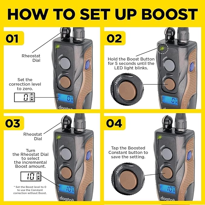 Dogtra 1900S HANDSFREE PLUS Boost and Lock, Remote Dog Training E-Collar, HANDSFREE SQUARE, 3/4-Mile Range, Rechargeable, Waterproof, High-Output, 1 Dog System, eCollar for Medium, Large Dogs