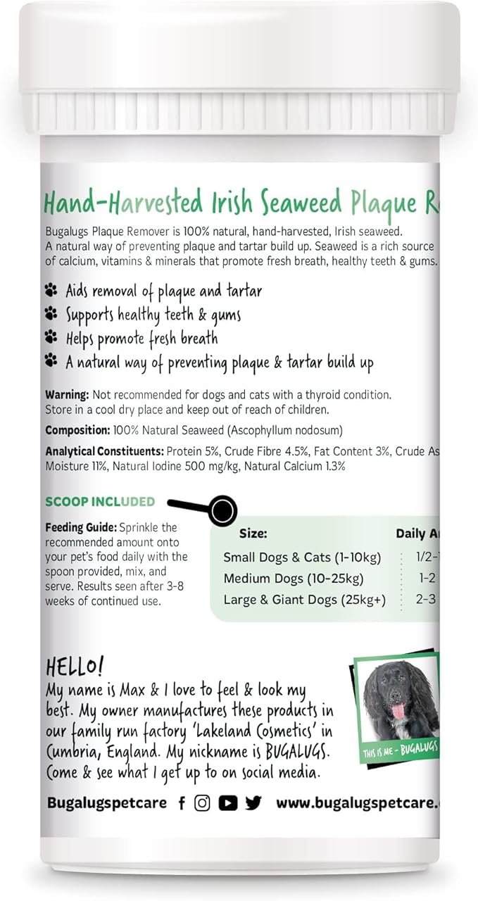 Plaque Off Remover for Dog Teeth & Bad Breath 100% Natural | Plaque Off No Toothbrush or Dog Toothpaste | Remove Dog Bad Breath & Plaque Remover for Dogs & Cats (Dog 70g)