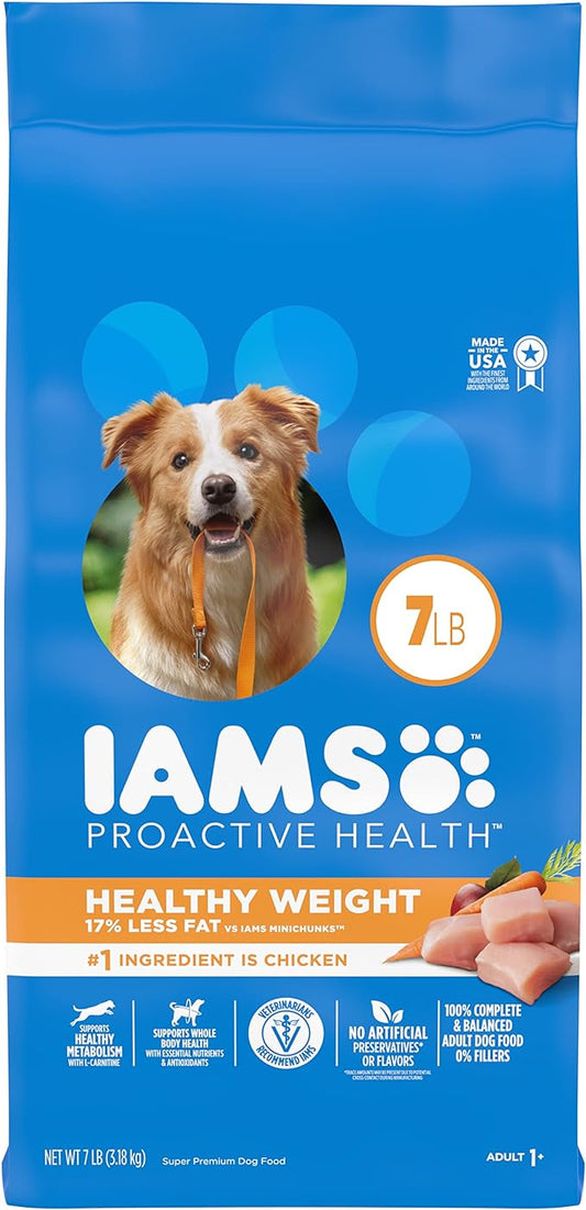 IAMS Proactive Health Healthy Weight Control Adult Dry Dog Food with Real Chicken, 7 lb. Bag