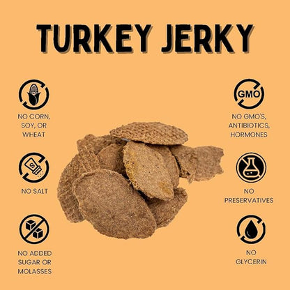 WINNIE LOU Jerky Organic Jerky Dog Treats Made in The USA – Human Grade Dog Treats – Dog Jerky Treats – All Natural Dog Treats – Healthy Dog Treats (Turkey Jerky)