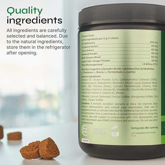 Green Lawn Chewables for Dogs - Gut Function & Digestive Support - All Breeds - Green Lawn Maintenance Dog Supplement