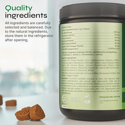Green Lawn Chewables for Dogs - Gut Function & Digestive Support - All Breeds - Green Lawn Maintenance Dog Supplement