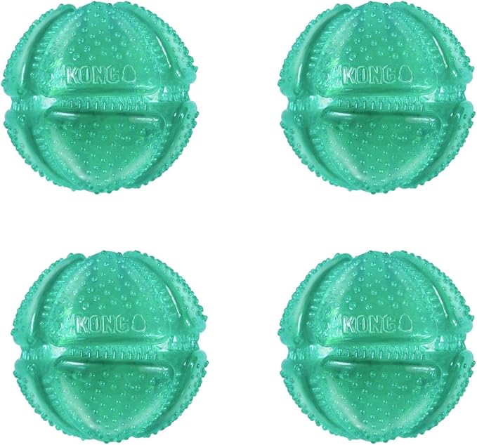 KONG Squeezz Dental Ball - Dog Toy for Cleaning Teeth - Flexible Chew Toy for Gentle & Mild Chewers - for Medium/Large Dogs