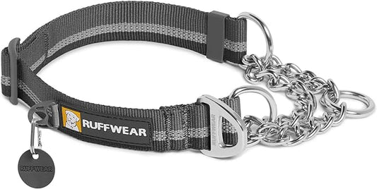 Ruffwear, Chain Reaction Dog Collar, Martingale Style for On-Leash Walking, Granite Gray, 20"-26"