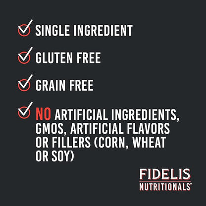 FIDELIS Freeze Dried Dog Treats for Large & Small Dogs - Made with USA Raw Beef Liver, Single Ingredient, Grain-Free, Gluten-Free (4 oz)