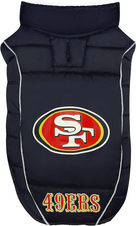 Pets First Pets NFL Licensed Dog & Cat Vest Pet Puffer Down Coat Jacket, Team Color, Medium US