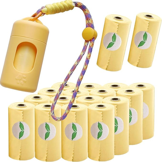 A&H ZIER Poop Bags Holder with Portable Colorful Lanyard, Soft-touch Dog Poop Bags Dispenser Dog Waste Bags, Compatible with any Dog Walking Accessories