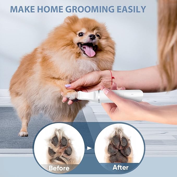 oneisall Dog Clippers for Grooming, Cordless Dog Paw Trimmers with Double Blades, Low Noise Dog Clippers for Trimming Hair Around Paws, Eyes, Ears, Face, Rump