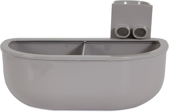 Petmate Large Breeds Dog Kennel Various Sizes with Double Diner Kennel Bowl Gray Small