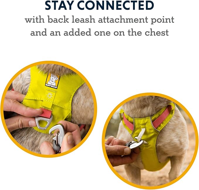 Ruffwear, Hi & Light, Everyday Lightweight Dog Harness, Trail Running, Walking, Hiking, All-Day Wear, Salmon Pink, Medium