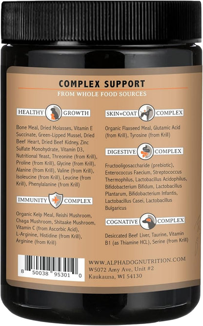 OptiPup All-in-1 Puppy Multivitamin by Alpha Dog Nutrition – Contains 31 Superfoods including Probiotics and Prebiotics for Digestive Support, Skin & Immune Health, and Optimum Growth (60 Servings)