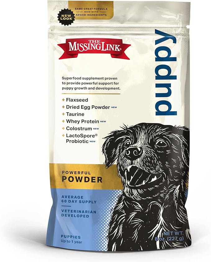 The Missing Link Puppy 8oz Supplement – Superfood Powder Promotes Growth & Development, Supports Immunity, Digestion, Bones, Skin & Coat of Dog