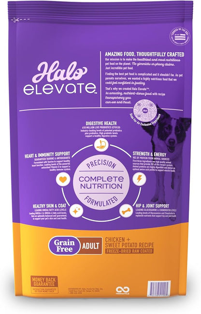 Halo Elevate Dry Dog Food, Grain Free Chicken Recipe, 20lb