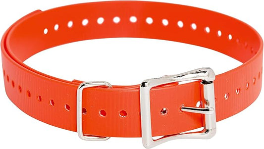 SportDOG Brand 1 Inch Collar Straps - Waterproof and Rustproof - Tightly Spaced Holes for Proper Fit - Orange